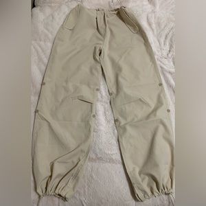Beige parachute pants- size S